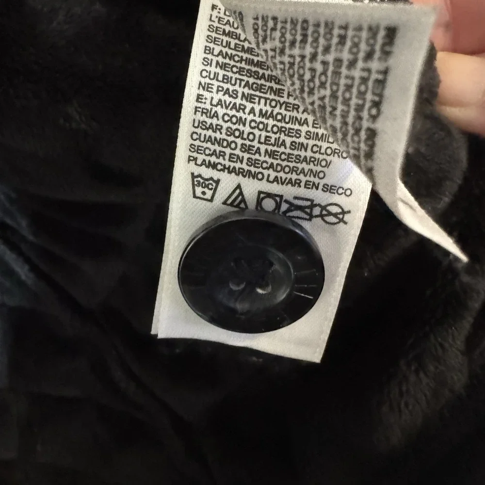 Womens The North Face Carolina Jacket Size Small Quilted‎ Fleece Lined Zip Black